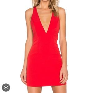 Red NBD mini dress